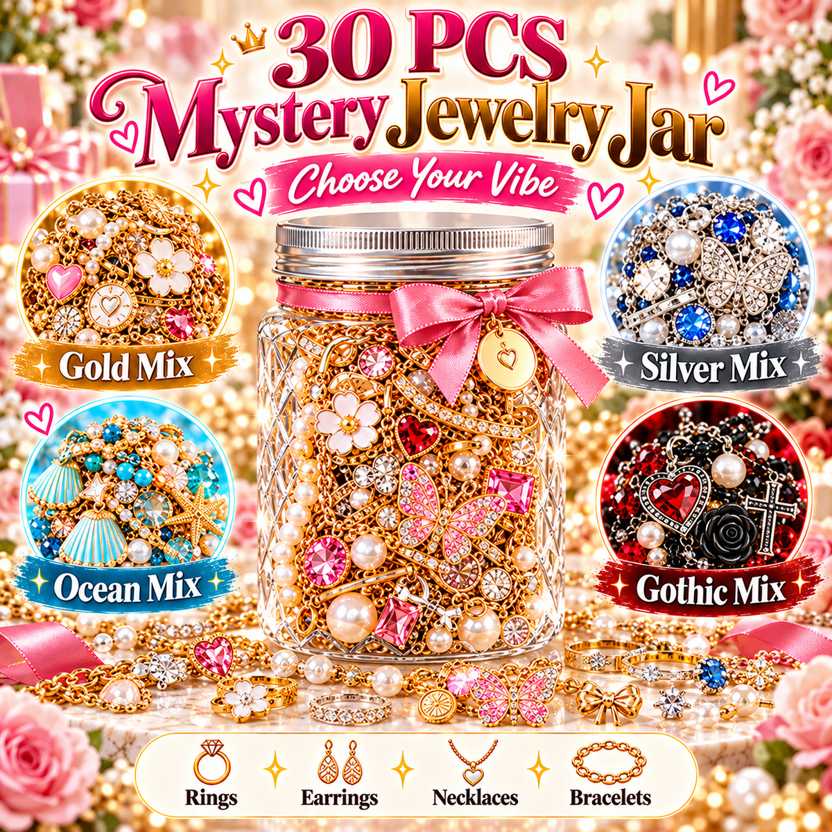 💖 💎Jewelry Jar – Curated Surprise Jewelry Based on Your Aesthetic