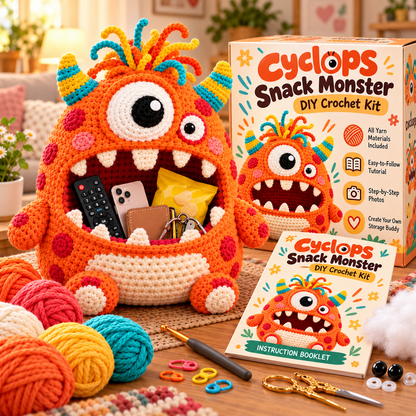 👾 DIY Crochet Monster Storage Basket Kit | 6 Ugly-Cute Designs