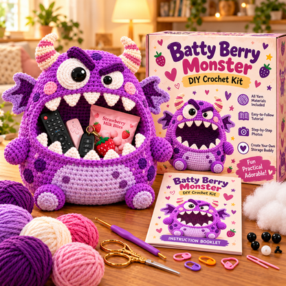 👾 DIY Crochet Monster Storage Basket Kit | 6 Ugly-Cute Designs