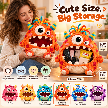 👾 DIY Crochet Monster Storage Basket Kit | 6 Ugly-Cute Designs