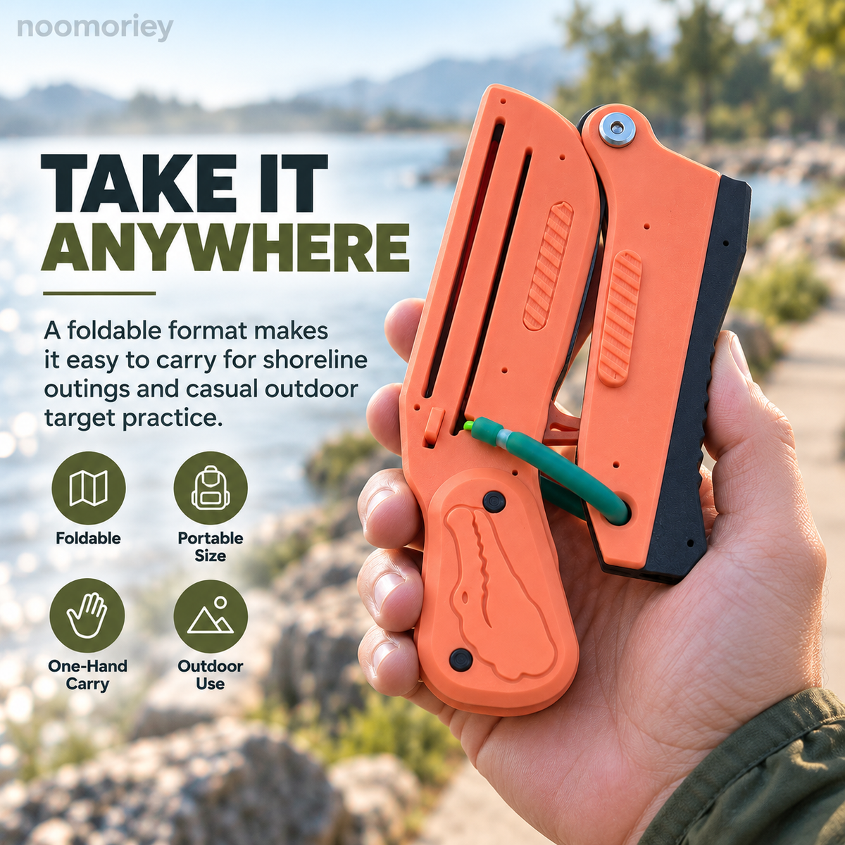 Portable Folding Slingshot Launcher, Compact Outdoor Target Toy