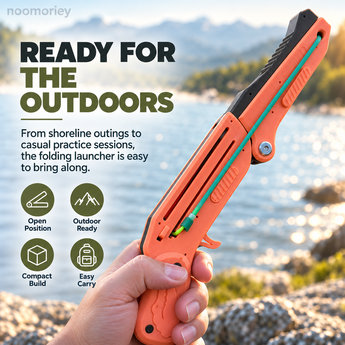 Portable Folding Slingshot Launcher, Compact Outdoor Target Toy