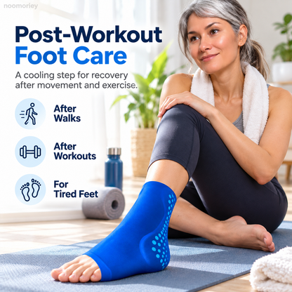 Cooling Gel Foot Sleeve, Reusable Cold Therapy Wrap for Foot Pain Relief