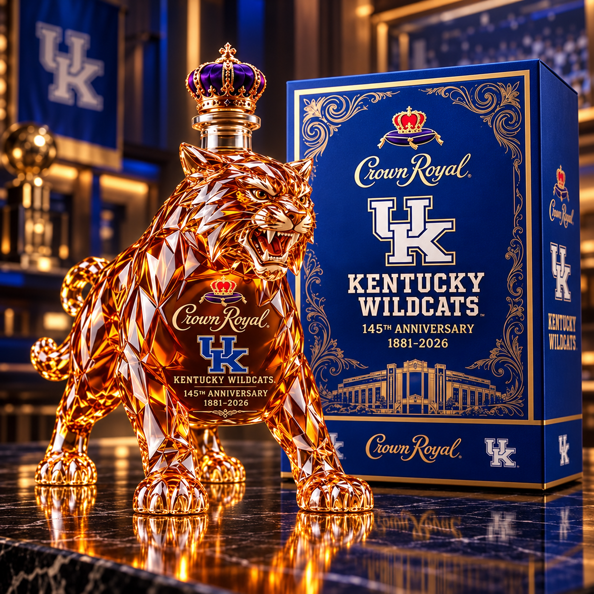GO 'CATS 145th Anniversary Whiskey Bottle