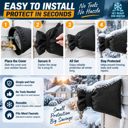 🔥HOT SALE✨Buy 1 Get 1 Free❄️ Outdoor Faucet Cover | Winter Freeze Protection Insulated Spigot Protector