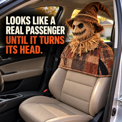 😱 Animated Horror Passenger Prop – Motion Sensor Halloween Car Decoration with Wireless Remote