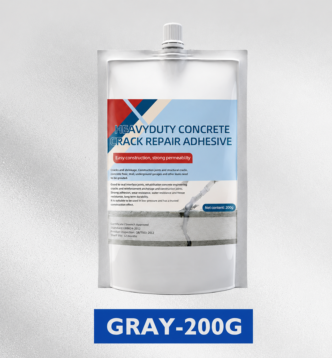 ✨ Limited Time 50% OFF✨ Heavy-Duty Concrete Crack Repair Adhesive, Waterproof Permanent Crack Filler For Wall, Floor, Driveway, Patio & Garage