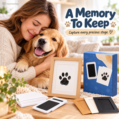 🐾 No-Mess Pet Paw Print Keepsake Kit – Clean-Touch Ink Pad Gift Set for Dogs & Cats