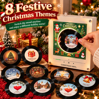 🎅 Mini Christmas Vinyl Display – Retro Holiday Decor & Gift