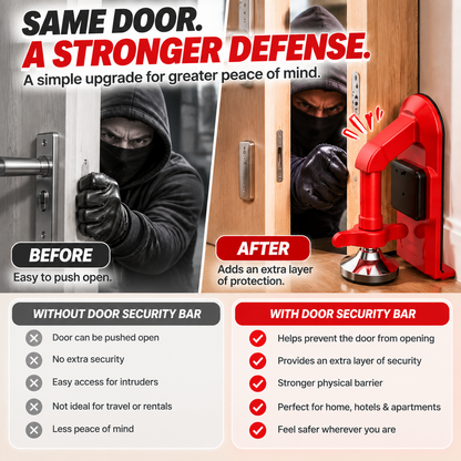 🚪 Portable Metal Door Security Bar — Extra Protection In Seconds