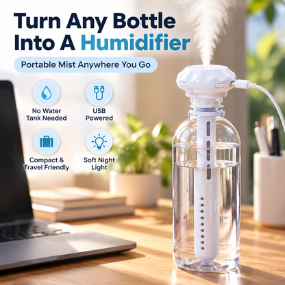Portable Cup Humidifier – Turn Any Bottle Into A Personal Mist Maker