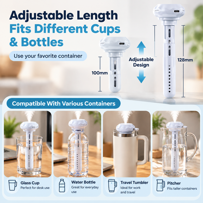 Portable Cup Humidifier – Turn Any Bottle Into A Personal Mist Maker