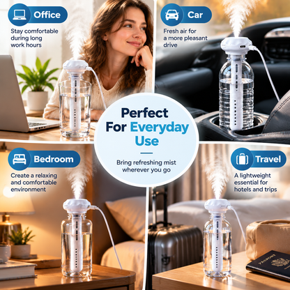 Portable Cup Humidifier – Turn Any Bottle Into A Personal Mist Maker