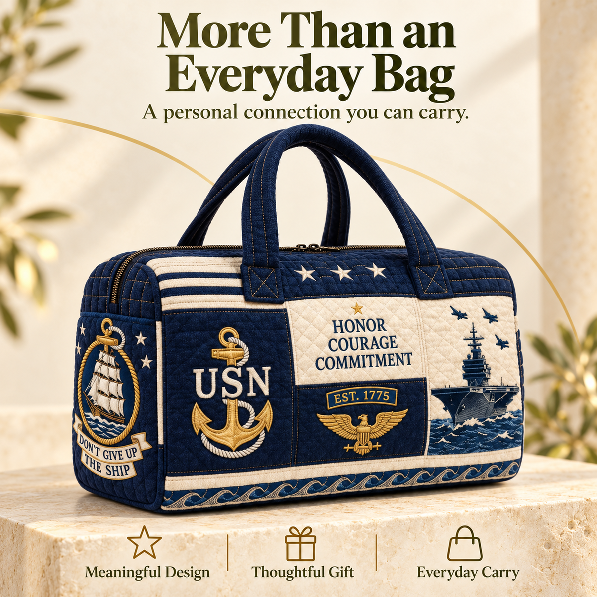🇺🇸🧵 Hand-Embroidered Military Tribute Tote – Carry the Pride 🎁