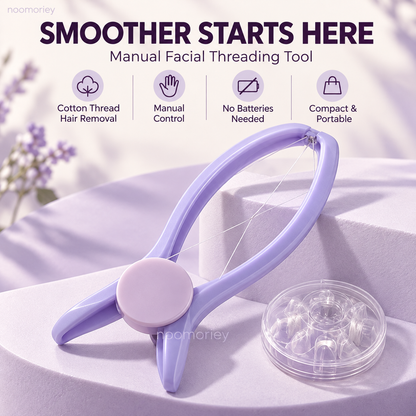 ✨ Manual Facial Threading Tool – Cotton Thread Hair Remover for Women
