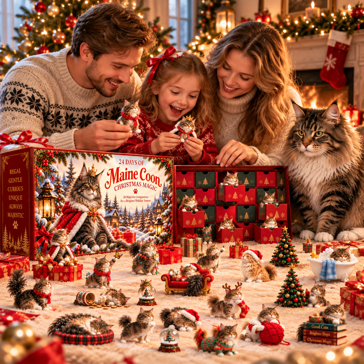 👑🐱 ROAR! One Bite and Christmas Is Mine! 2026 Maine Coon Christmas Box – 24 Days of Furry Royal Mischief!