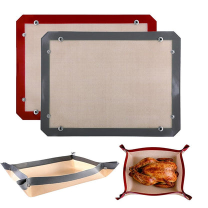 🍪 Snap-Corner Silicone Baking Mat – Non-Stick, Reusable & Easy to Store