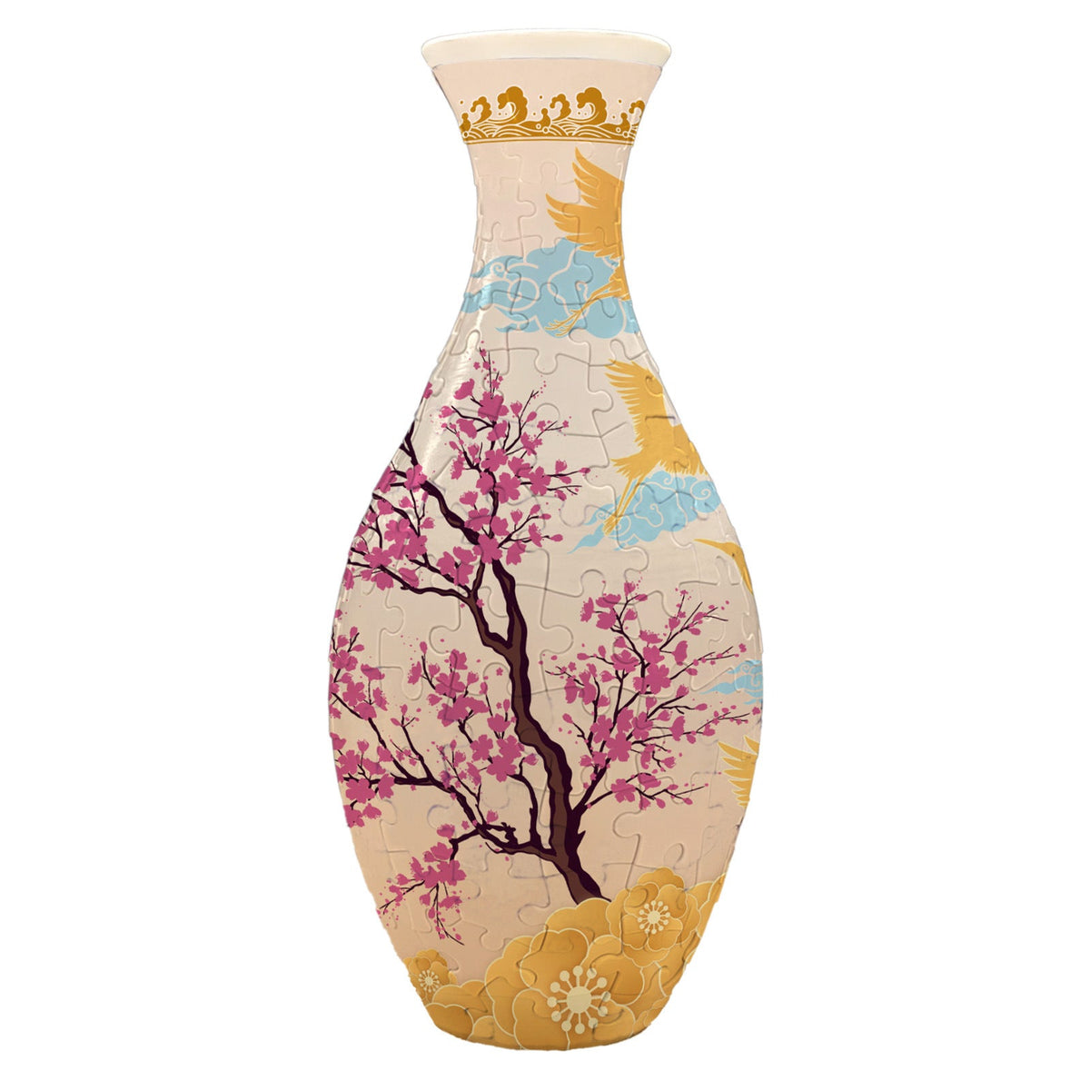 3D Monarch Danaus plexippus And Flowers Series Puzzle Vase - (160 Pieces)