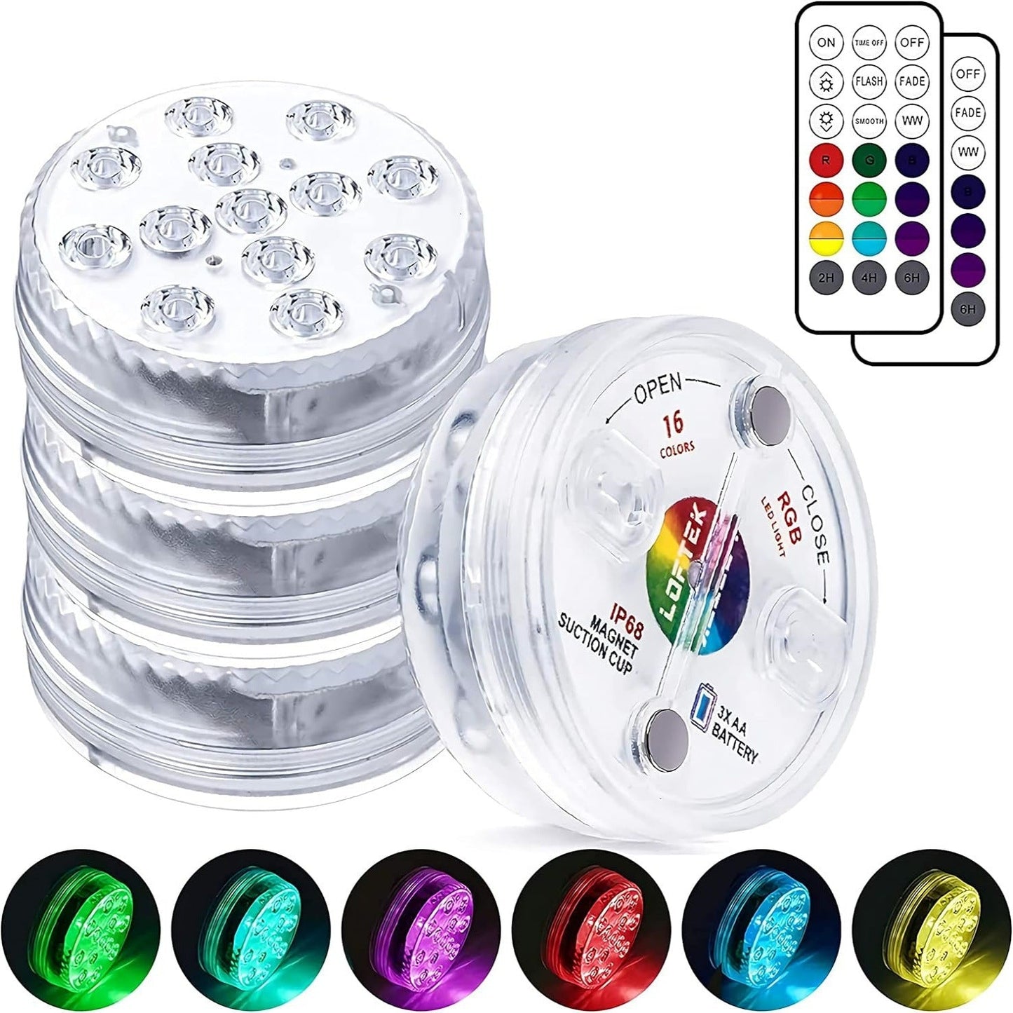 💥Submersible LED Pool Lights (RF Remote Control )