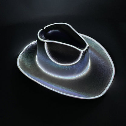 Light Up the Night 👻 LED Glow Cowboy Hat – Halloween Party Costume