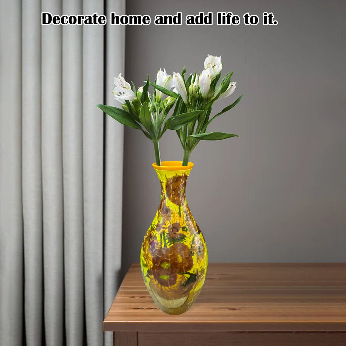 3D Monarch Danaus plexippus And Flowers Series Puzzle Vase - (160 Pieces)