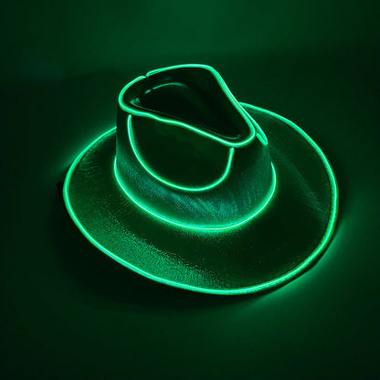 Light Up the Night 👻 LED Glow Cowboy Hat – Halloween Party Costume