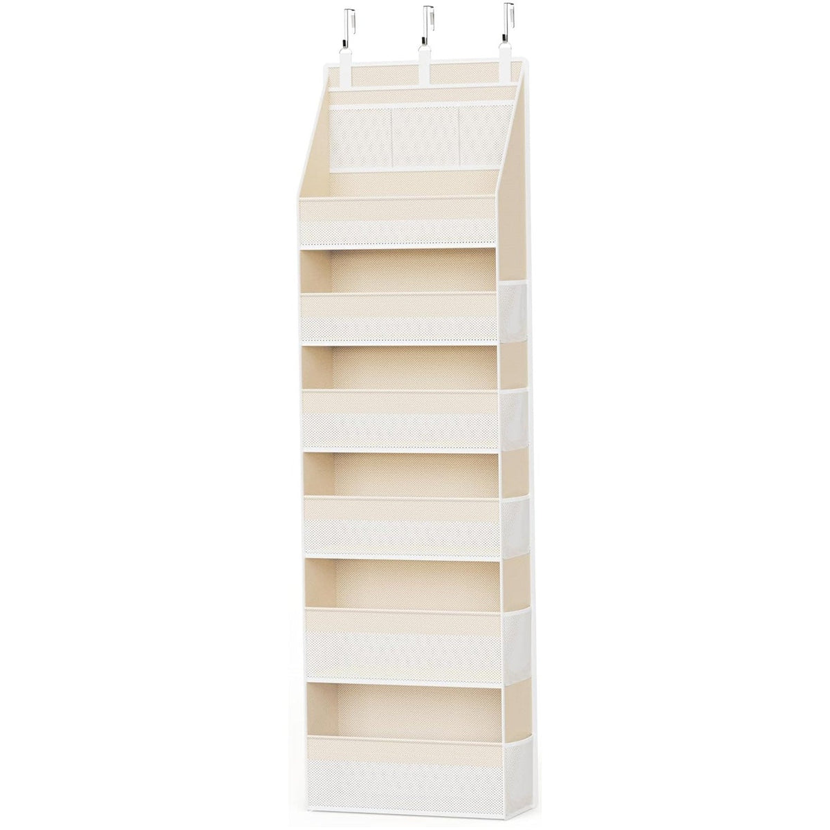 🚪 5-Tier Over Door Organizer – 5 Large Mesh Pockets, Anti-Tilt, 44 lb Capacity, Space Saver for Home
