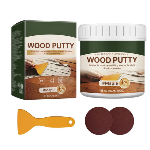 🚪Wood Repair Filler Putty – Fills Cracks & Chips, Smooths Surfaces, Blends with Dark Wood