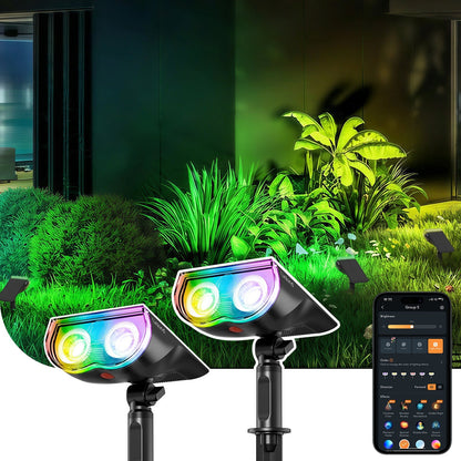 Linkind SL5C Smart Solar Spotlight - RGB & Tunable White Landscape Light