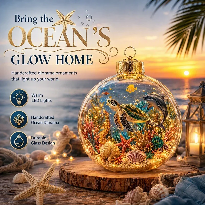 🌊✨ Bring the Ocean’s Glow Home – Magical Light-Up Sea Life Ornament