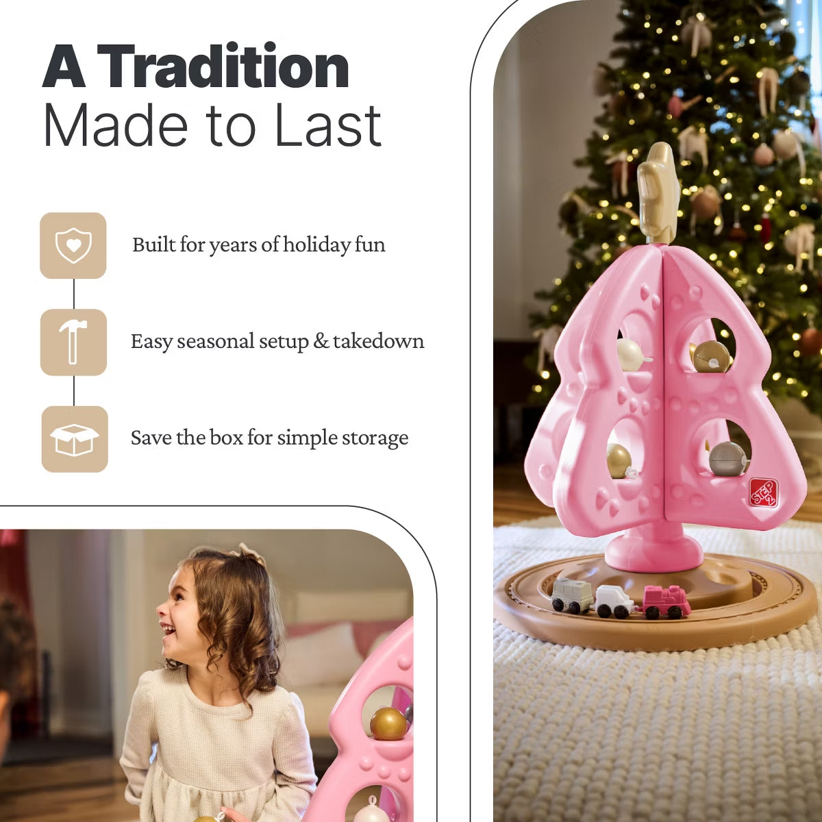 My First Christmas Tree Stacking and Sorting Toys - Pink 12pc