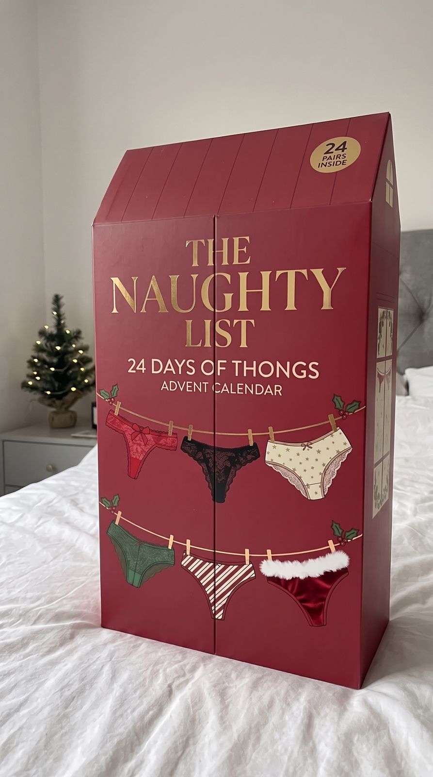 🎁The Naughty List 24 Days Of Thongs Advent Calendar🔥