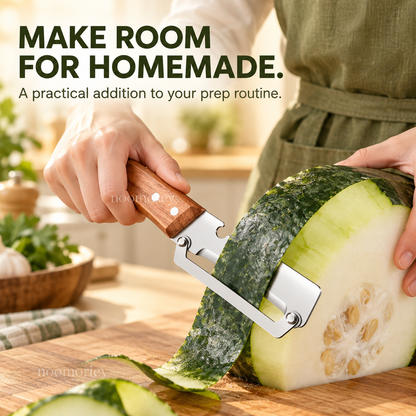 Stainless Steel Folding Vegetable Peeler with Wood-Grain Handle, Kitchen Fruit & Potato Peeler