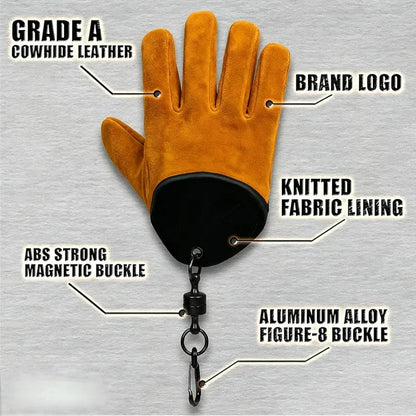 💯 Outdoor Thickened Wear-Resistant Cowhide Work Gloves