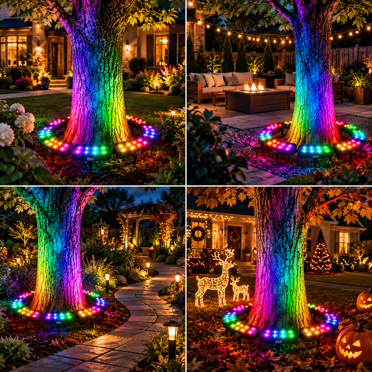 ✨45% OFF✨ One Tree. Endless Colors. – Solar RGB Landscape Ring Light