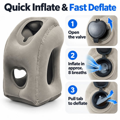 ✈️😴 Inflatable Travel Pillow — Sleep Comfortably Anywhere!