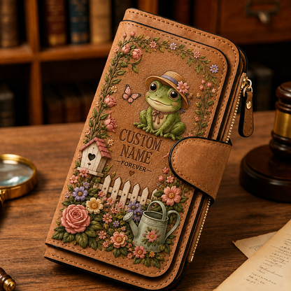 🌸 Personalized Embossed Wallet – Pick Your Style, Add Your Name 🌿