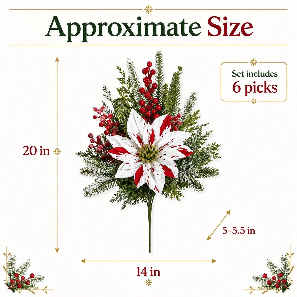 ❀Christmas Poinsettia Planter Inserts