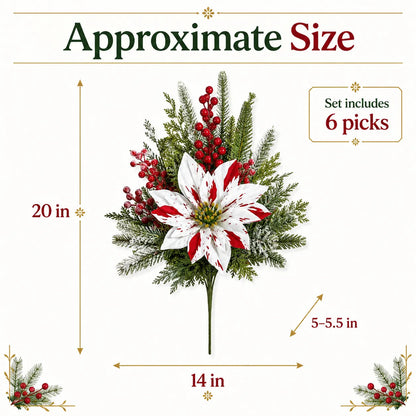 ❀Christmas Poinsettia Planter Inserts