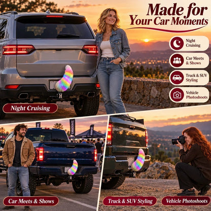 🎭 Light Up Plush Costume Tail | 3 Control Modes, Universal Clip-On for Conventions & Parties
