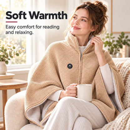 🔥 🔥Wearable Heated Blanket Shawl – Cozy Hands-Free Warmth🔥