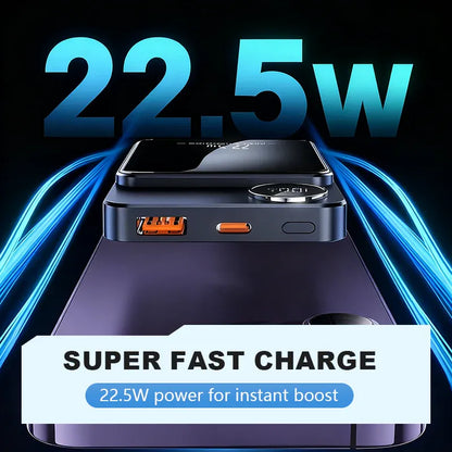 🔋✨Professional Magnetic Charger for Travelers & Professionals 🧲| 22.5W Wired & 15W Wireless | 10,000 mAh | Fast Delivery!💥