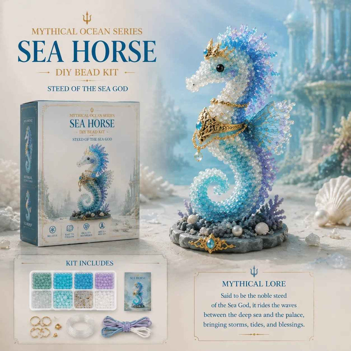 🌊 Enchanted Ocean Beaded Bracelet – Inspired by the Magic of the Sea