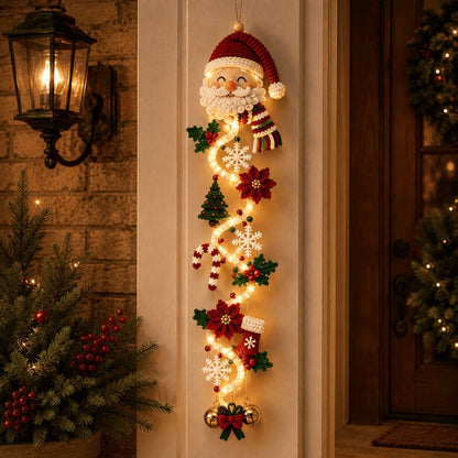 ⏳Last day: 49% off – 🎄 MerryCascade Light-Up Christmas Door Hanger | 6 festive light designs, warm glow, 3D details & space-saving vertical decoration ✨