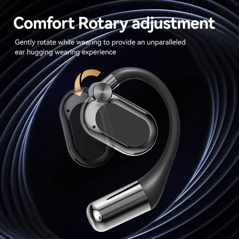 ⚡48% OFF⚡ Open Music Bluetooth Earbuds, Adjustable Open Ear Headphones with LED Charging Case