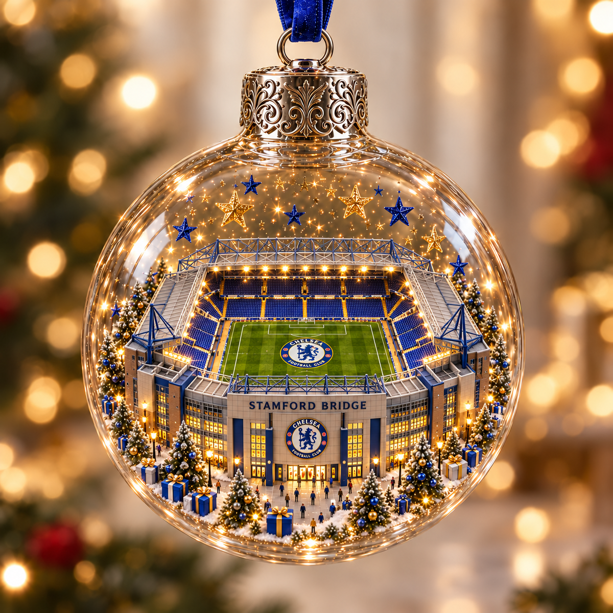 ⚽🎄 Christmas Sale: 50% OFF – Light-Up Football Stadium Ornament | 20 Styles
