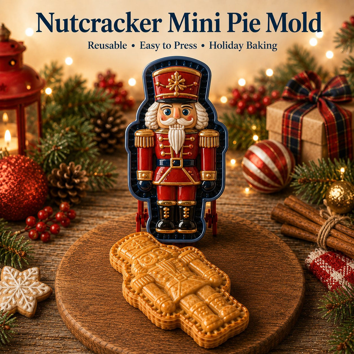 🎄 16-Design Christmas Mini Pie Mold Collection | Reusable Embossed Molds for Shaping Detailed Santa, Snowman, Reindeer, Tree & Holiday Pies 🥧✨
