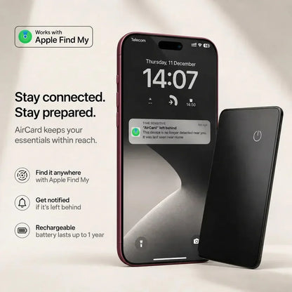 🔍Ultra-Slim Smart Wallet Tracker Card – IP67 Waterproof Bluetooth Item Finder for Wallets, Passports & Luggage