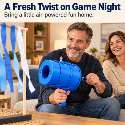 💨 Manual Air Vortex Blaster Toy – Battery-Free Fun for Game Nights & Backyard Play