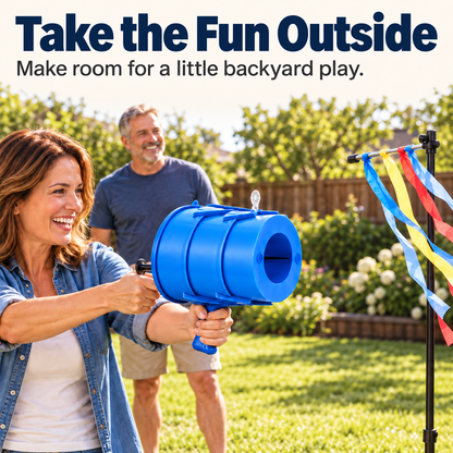 💨 Manual Air Vortex Blaster Toy – Battery-Free Fun for Game Nights & Backyard Play